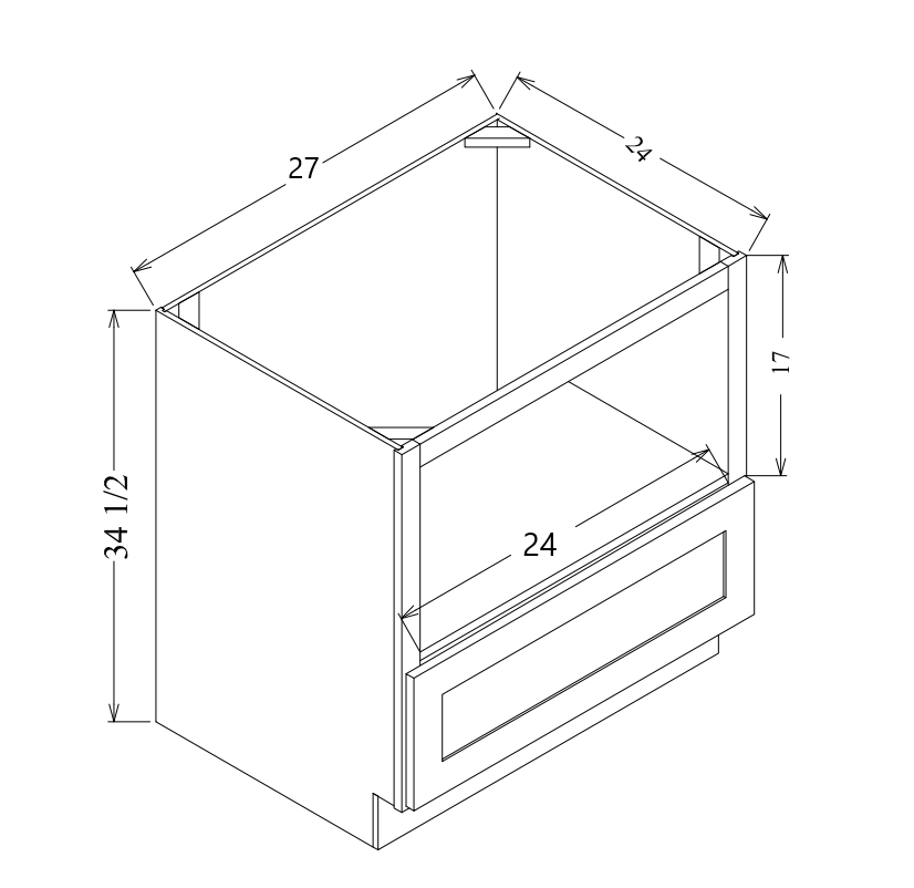 27" Microwave Base Cabinet