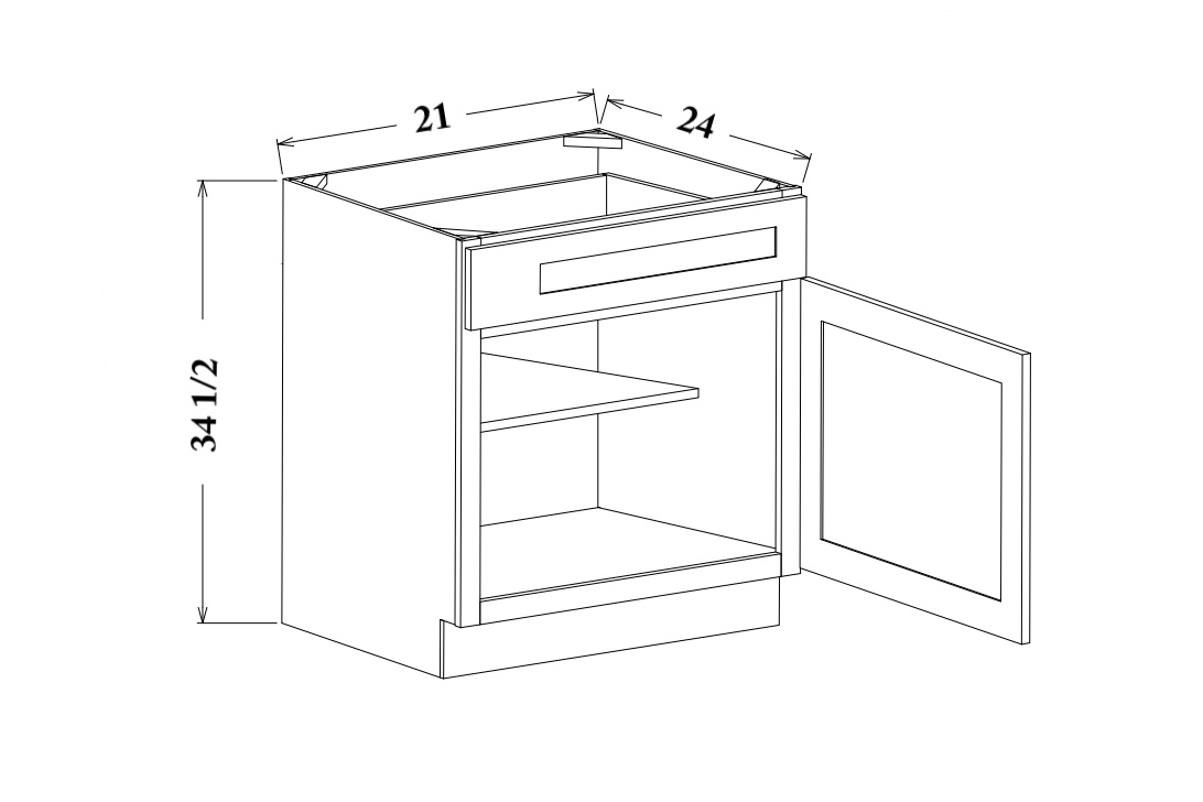 21" Wide Base Cabinet