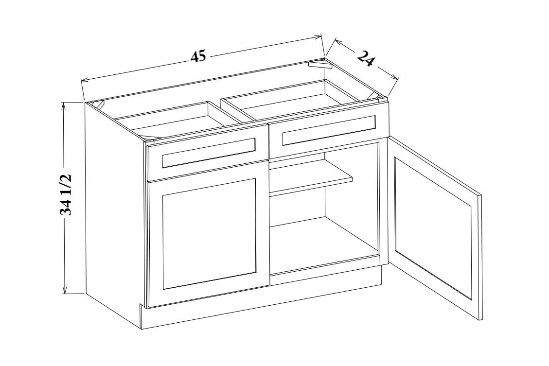 45" Wide Base Cabinet
