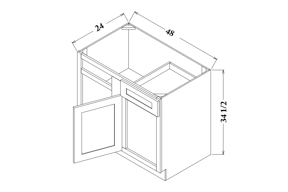 48"- 51" Blind Corner Cabinet