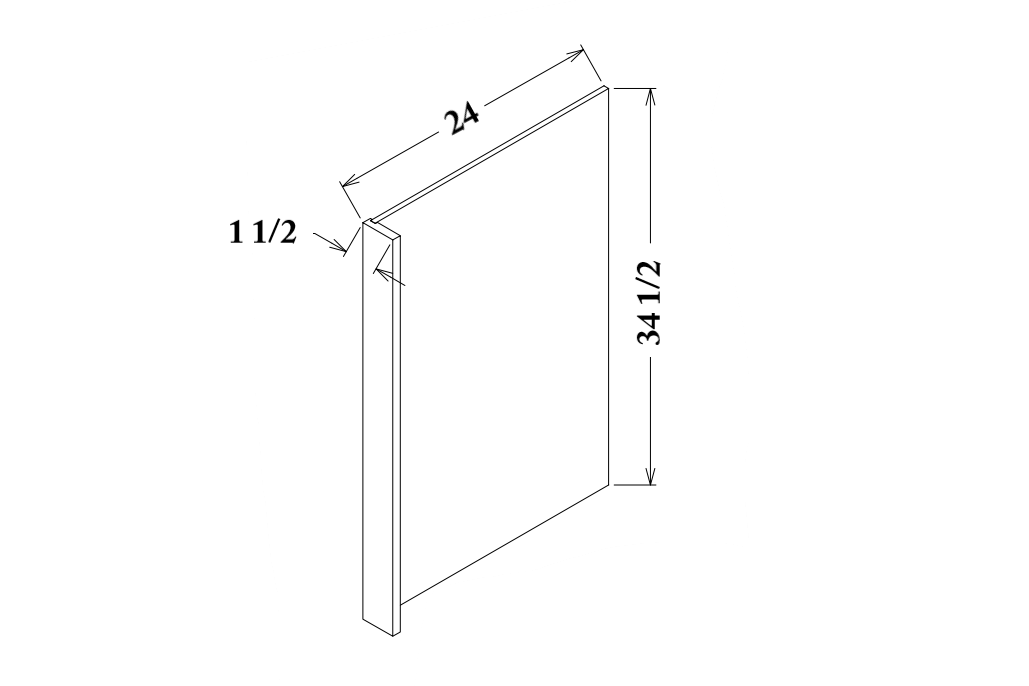 1 1/2" Dishwasher Panel