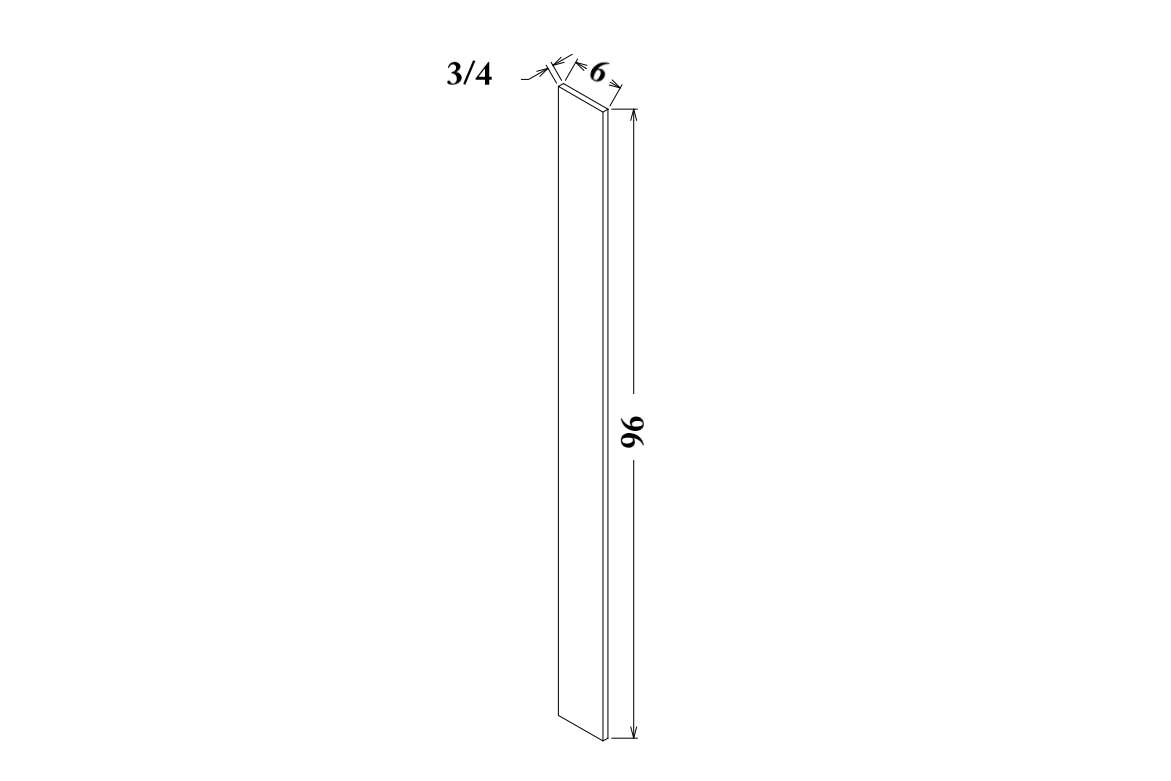 6" Wide x 96" Tall Filler