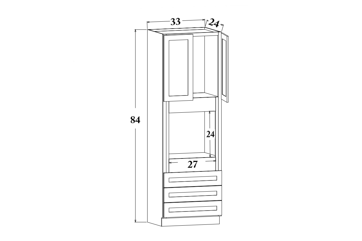 84" Tall Single Oven Cabinet