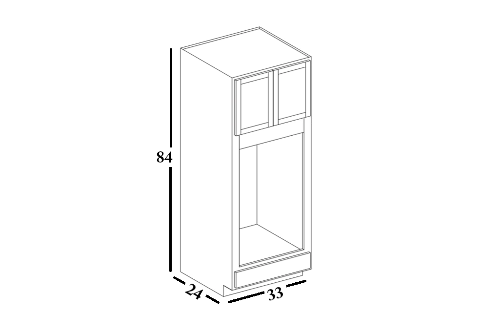 84" Tall Double Oven Cabinet