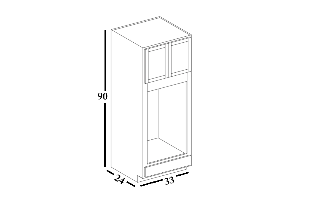 90" Tall Double Oven Cabinet