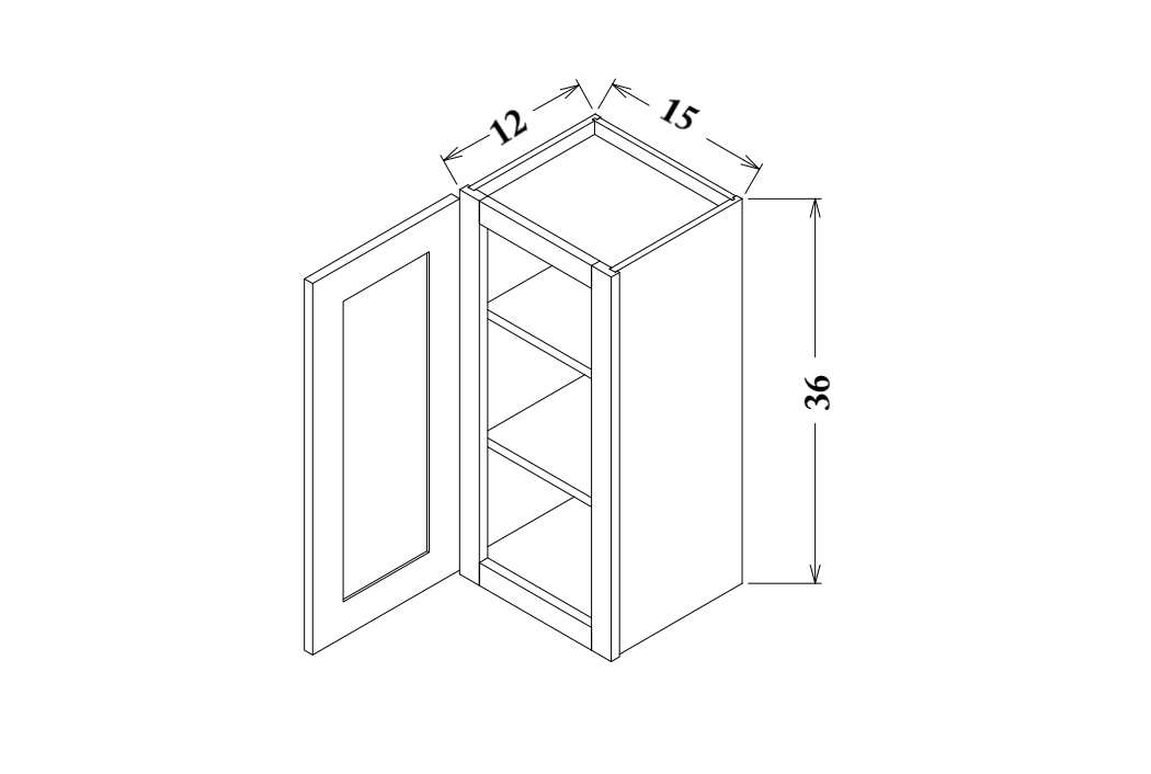 15" Wide Wall Cabinet