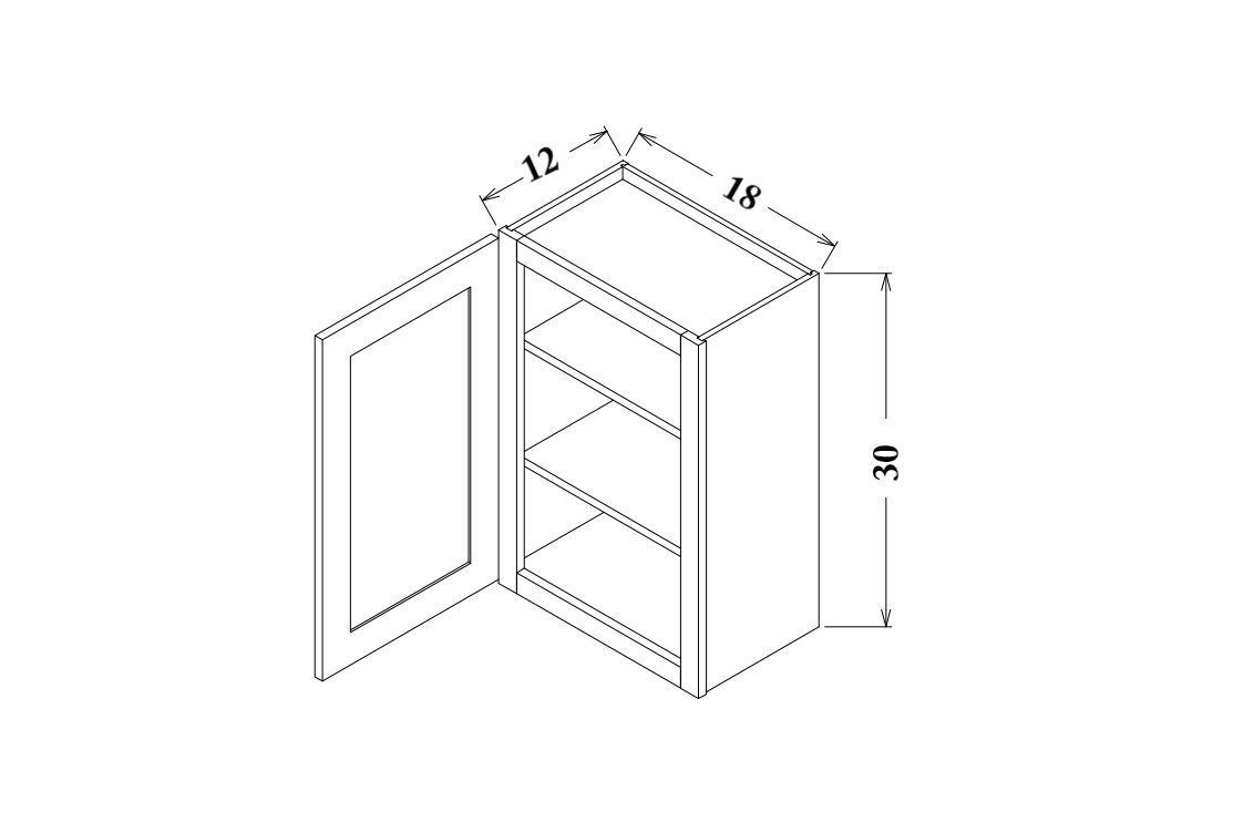 18" Wide Wall Cabinet