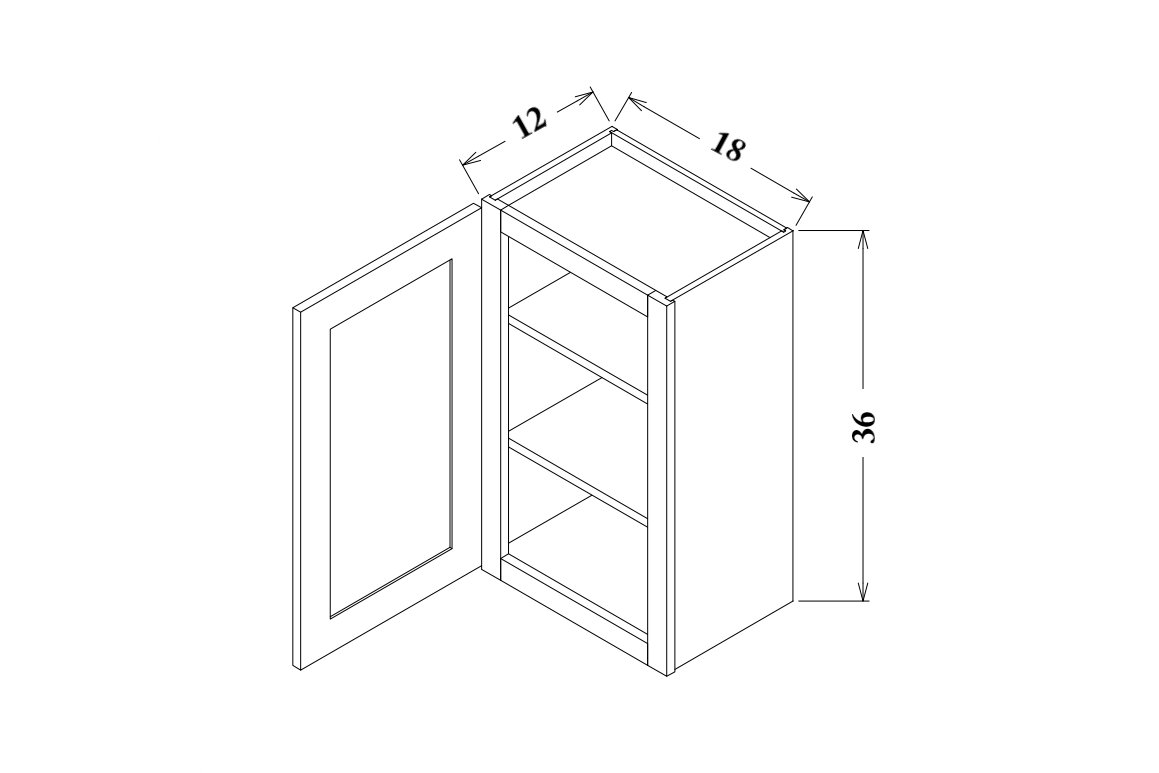 18" Wide Wall Cabinet