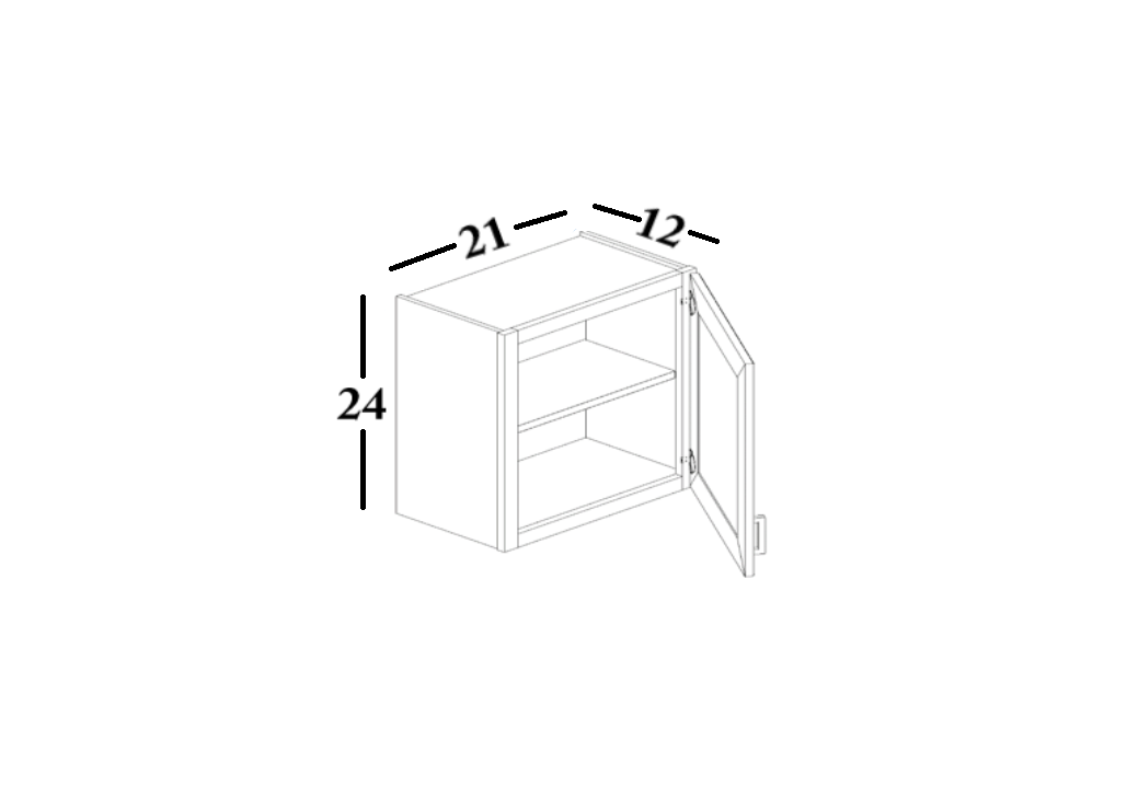 21" Wide Wall Cabinet