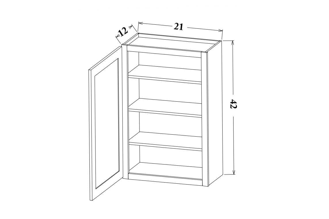 21" Wide Wall Cabinet