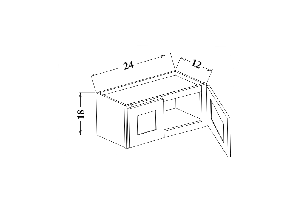 24" Wide Wall Cabinet