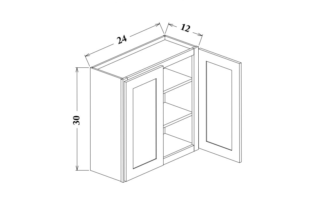 24" Wide Wall Cabinet