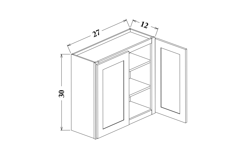 27" Wide Wall Cabinet