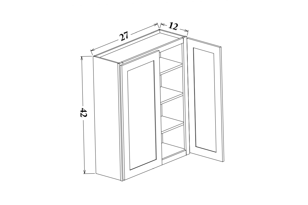 27" Wide x 42" Tall