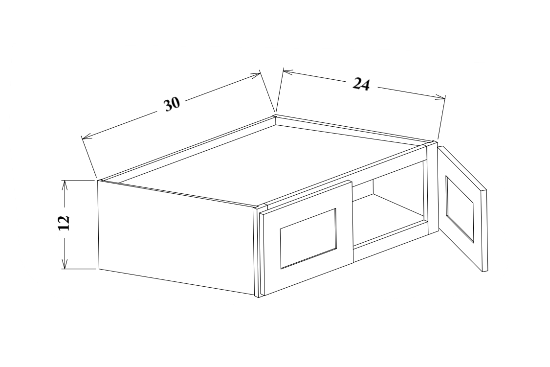 30" Wide Wall Cabinet-24" Deep