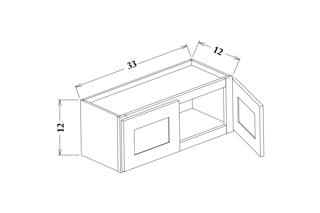33" Wide Wall Cabinet
