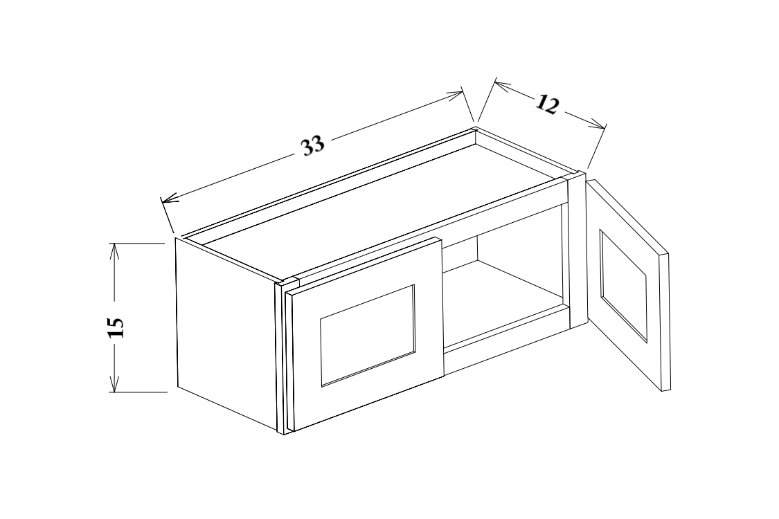 33" Wide Wall Cabinet