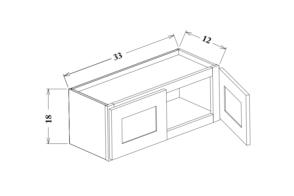 33" Wide Wall Cabinet