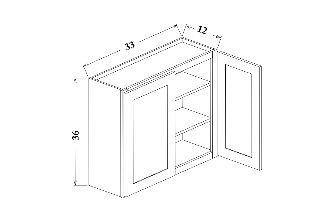 33" Wide Wall Cabinet