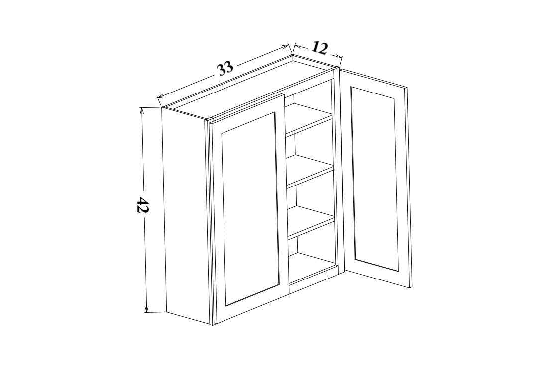 33" Wide Wall Cabinet
