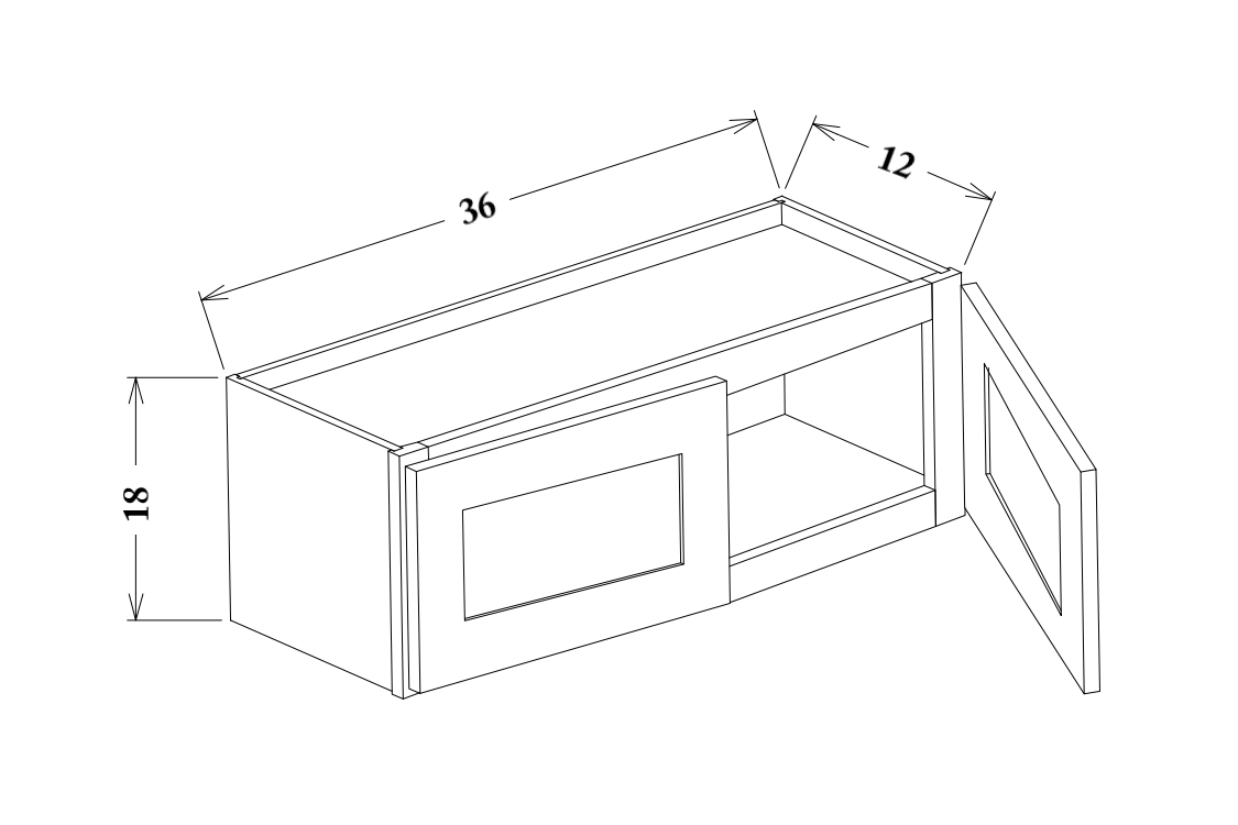 36" Wide Wall Cabinet