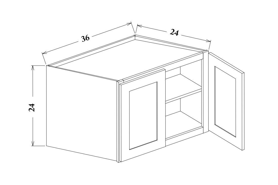 36" Wide Wall Cabinet-24" Deep