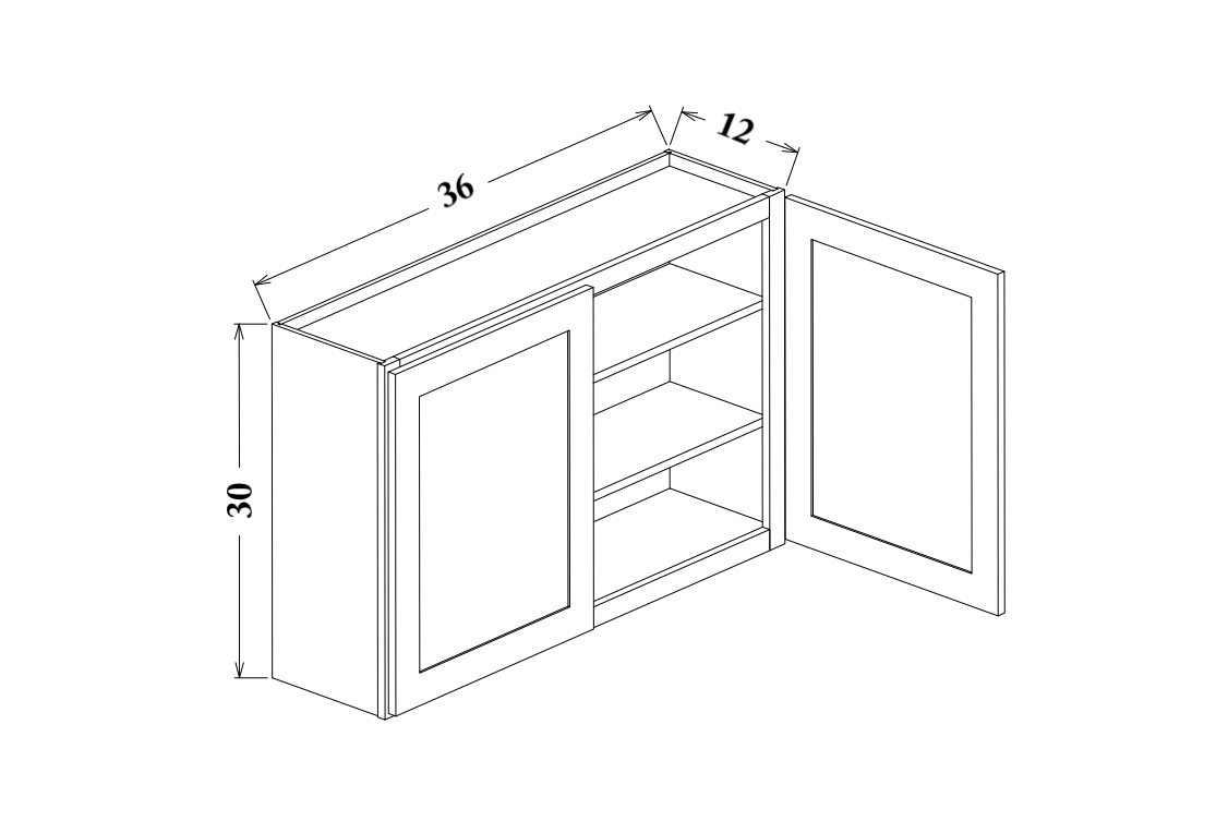 36" Wide Wall Cabinet