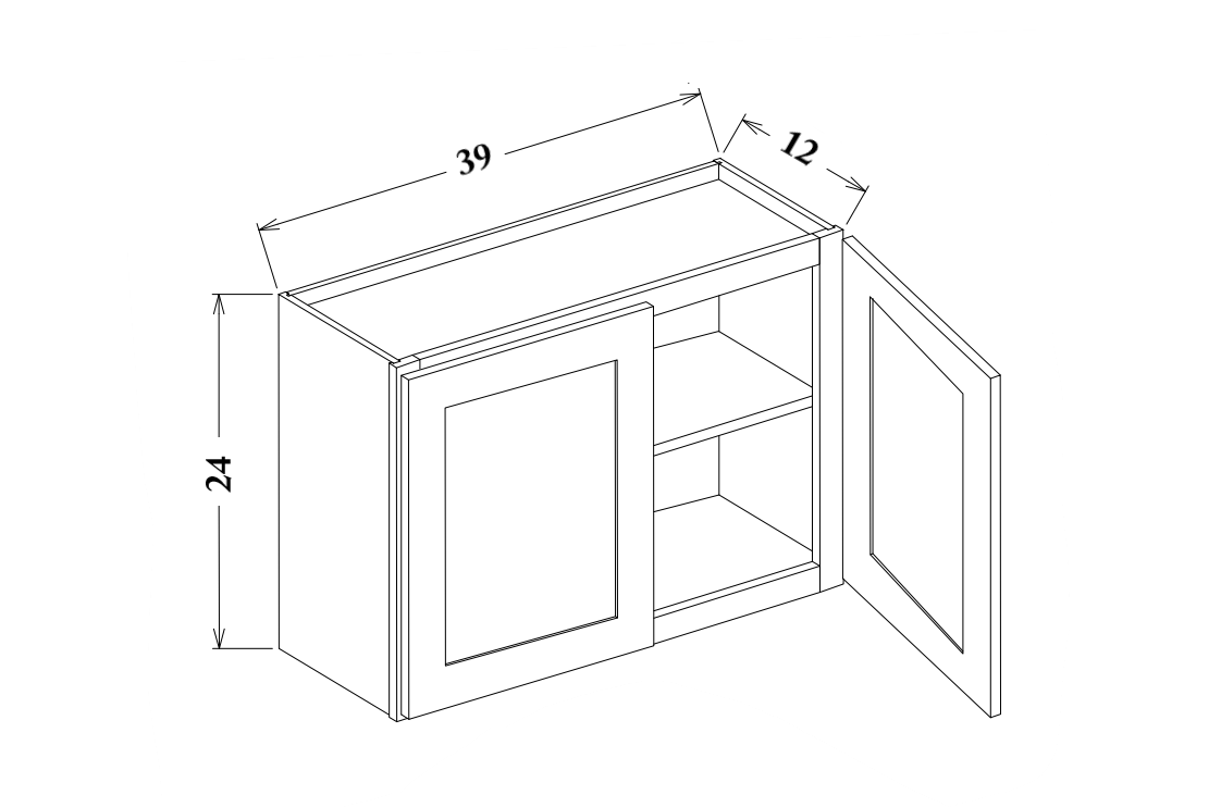 39" Wide Wall Cabinet