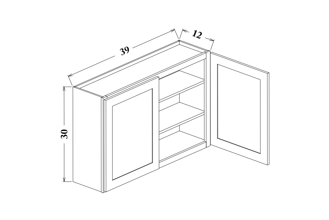 39" Wide Wall Cabinet