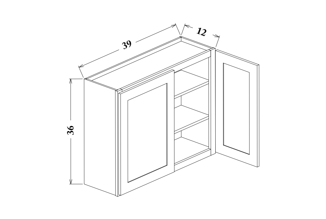 39" Wide Wall Cabinet