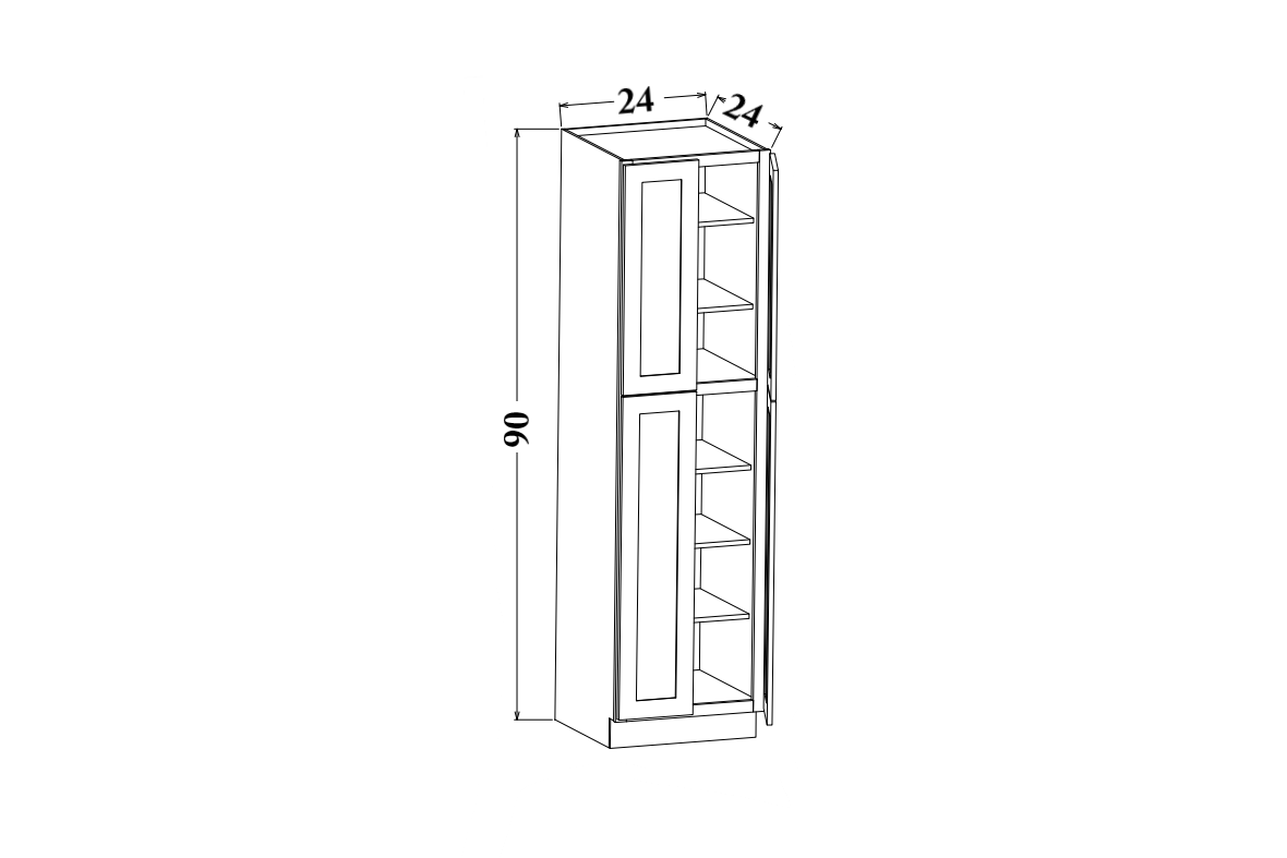 24" Widex 90" Tall