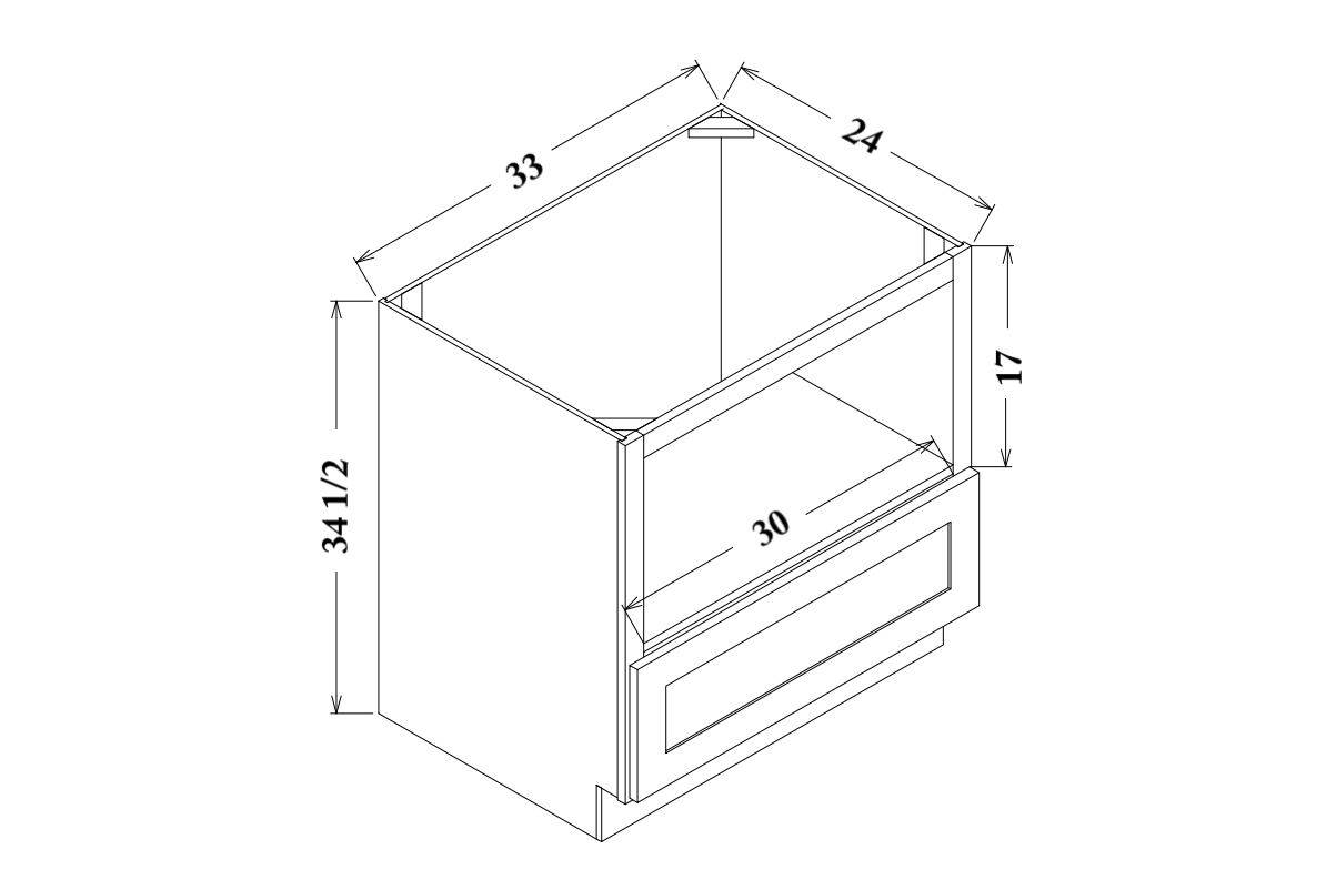 33" Microwave Base Cabinet