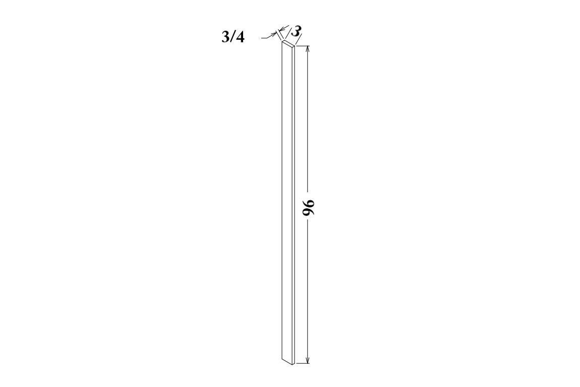 Tall Filler 3" Wide x 96" Tall