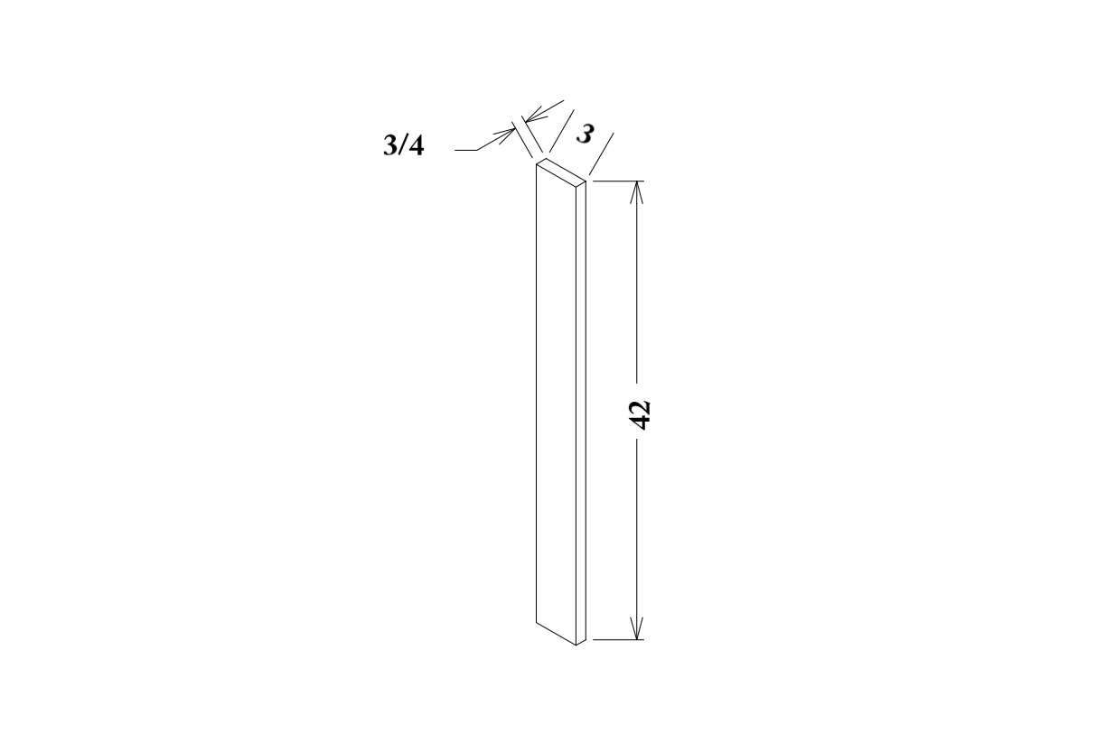 Wall Filler 3" Wide x 42" Tall
