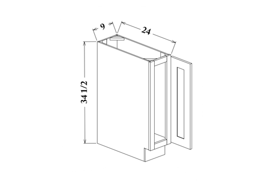 9" Wide Base Cabinet