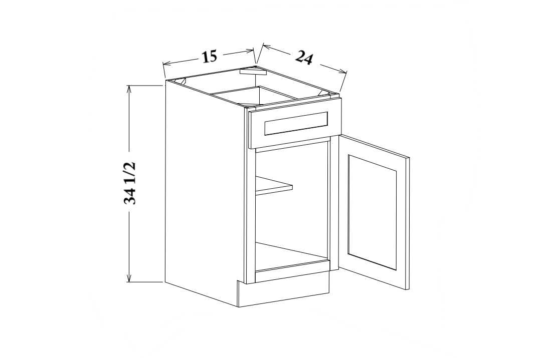 15" Wide Base Cabinet