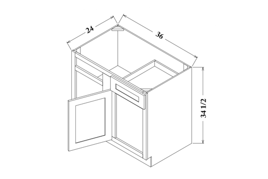 39"/42" Blind Corner Cabinet (Door & Drawer)