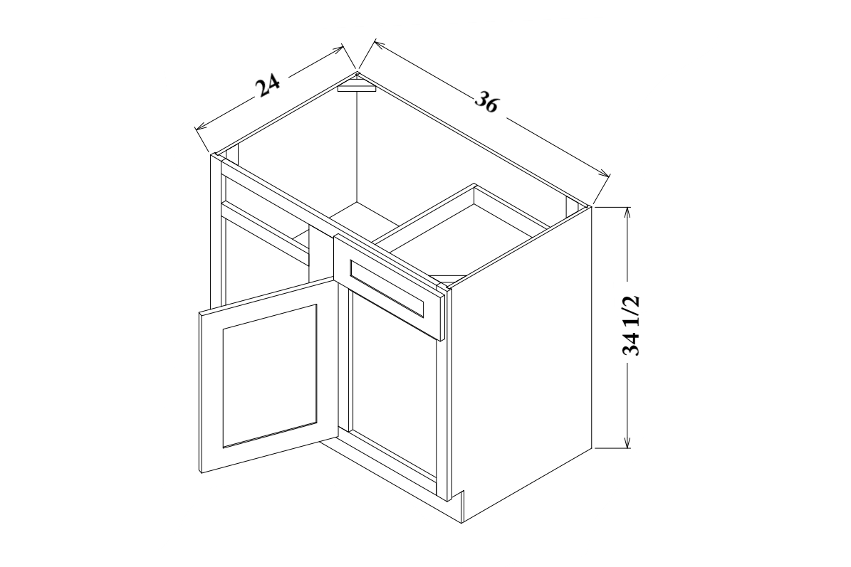 37 1/2"- 40 1/2" Blind Corner Cabinet