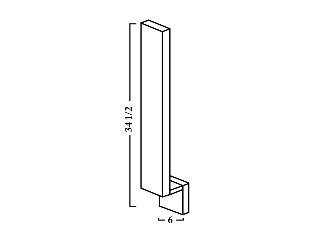 Base Filler 6" Wide x 34.5" Tall