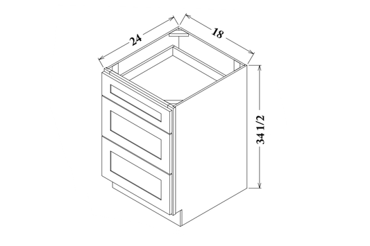 18" Wide Drawer Base Cabinet
