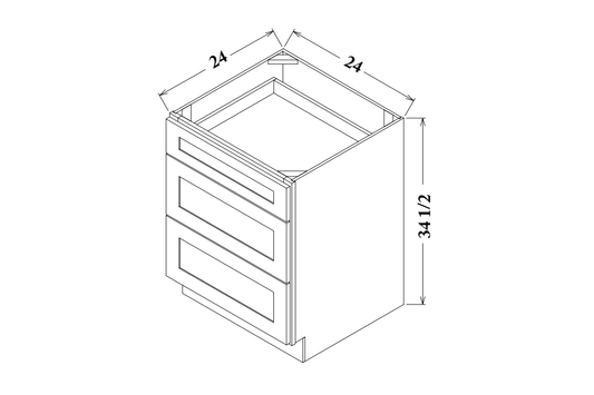 24" Wide Drawer Base Cabinet
