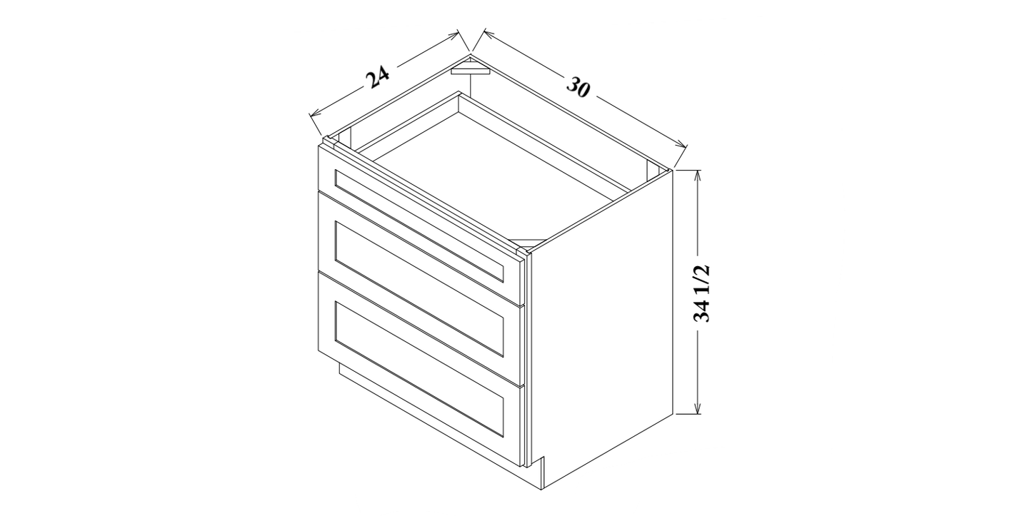 30" Wide Drawer Base Cabinet