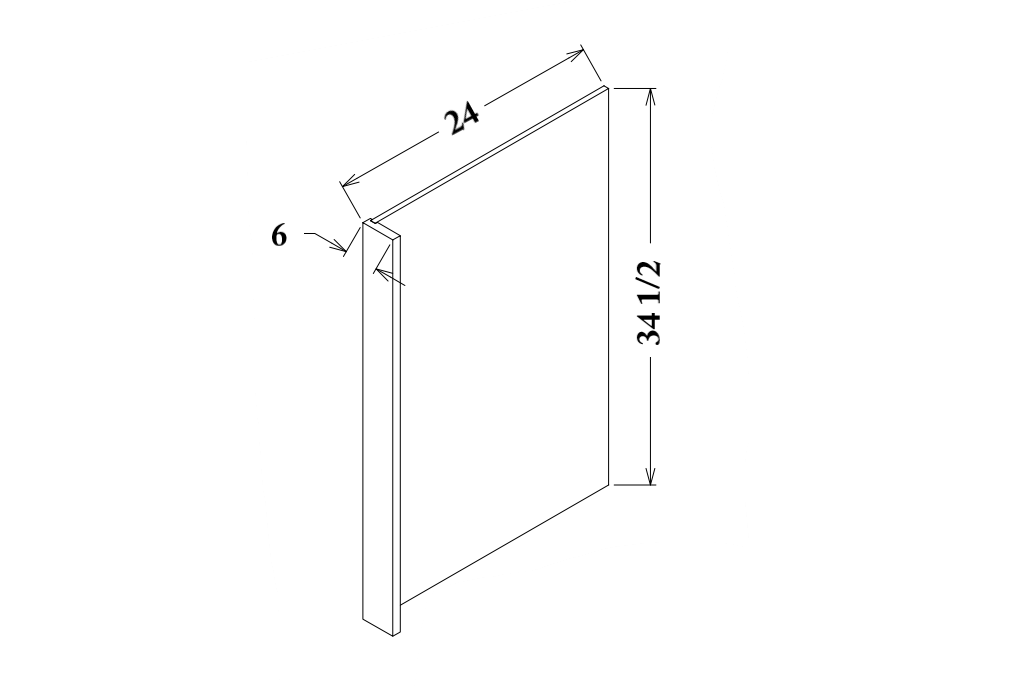 6" Dishwasher Panel