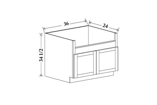36" Wide Farm Sink Base Cabinet