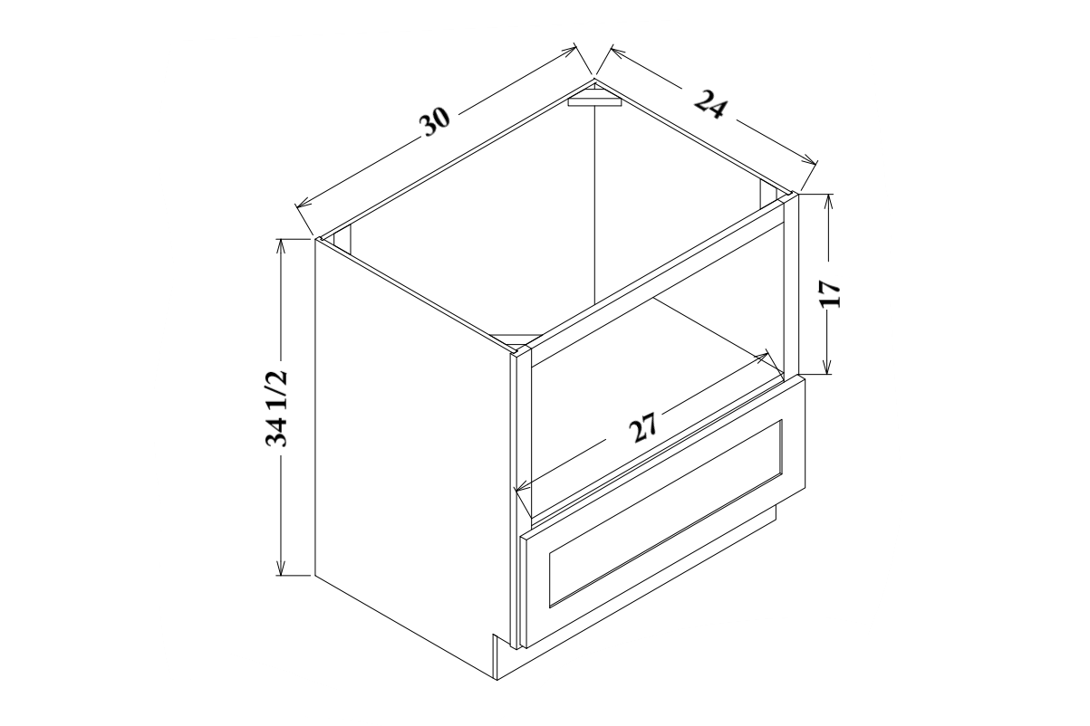 30" Microwave Base Cabinet