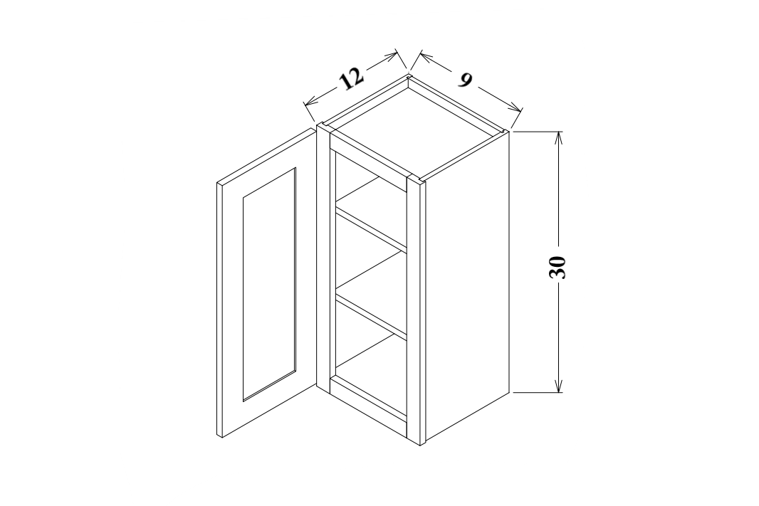 9" Wide Wall Cabinet