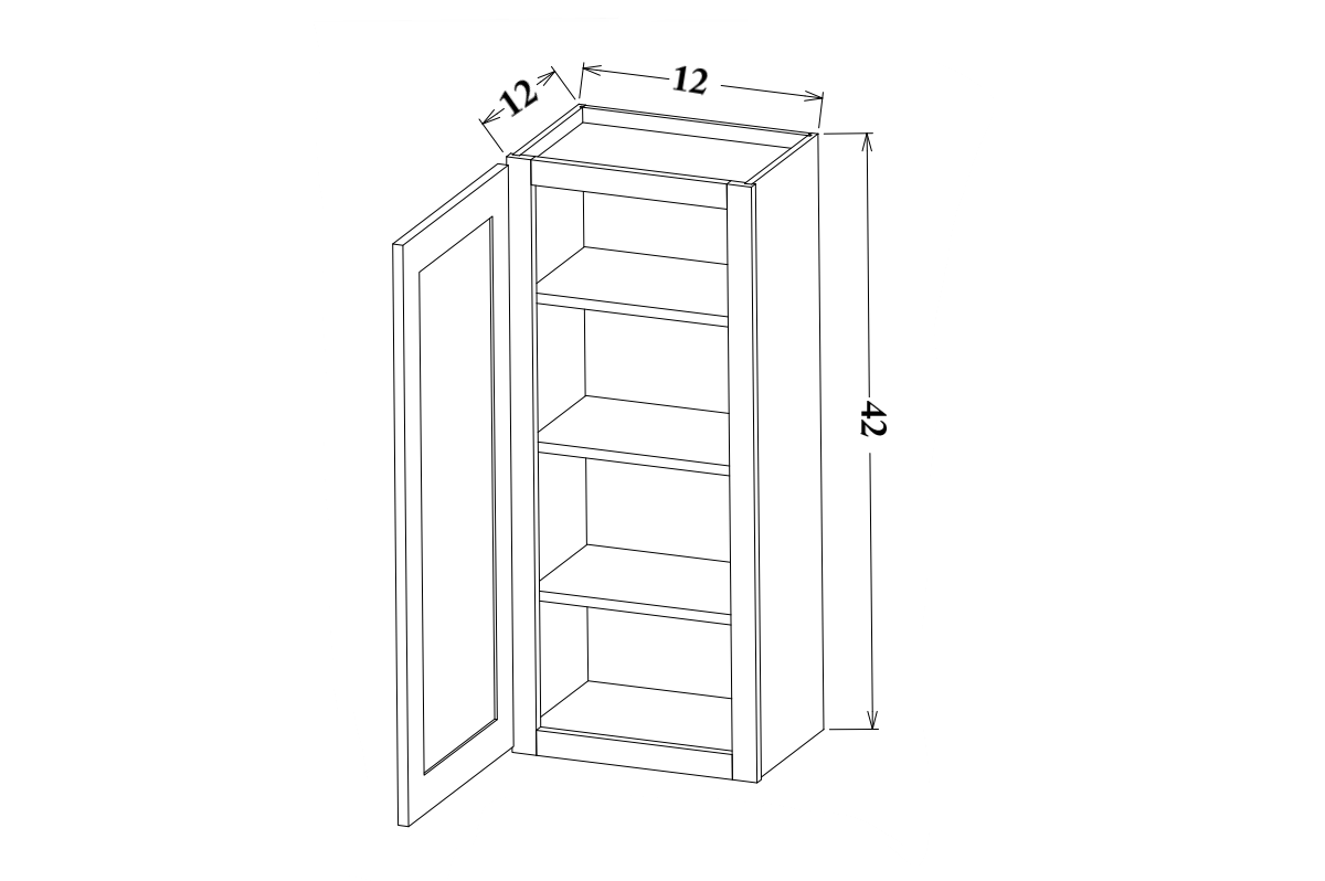12" Wide x 42" Tall