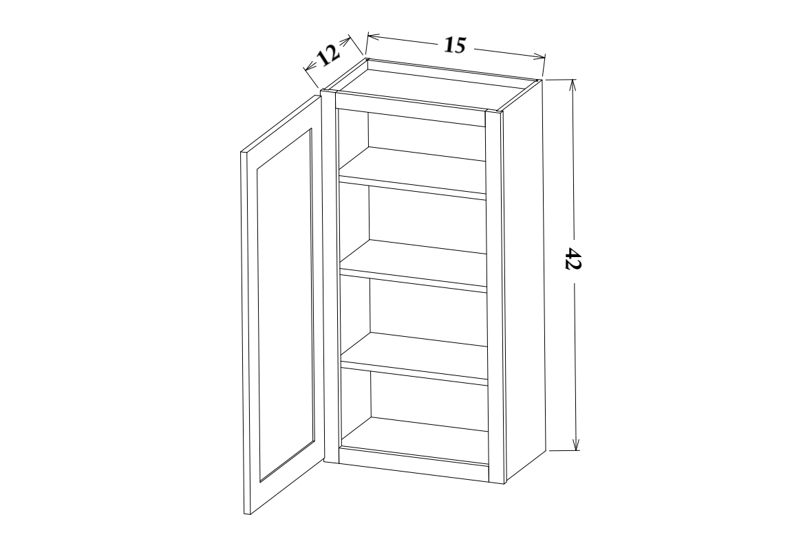 15" Wide x 42" Tall