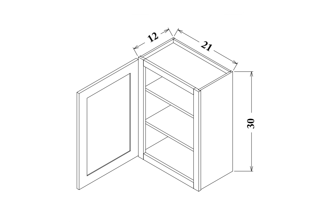 21" Wide Wall Cabinet