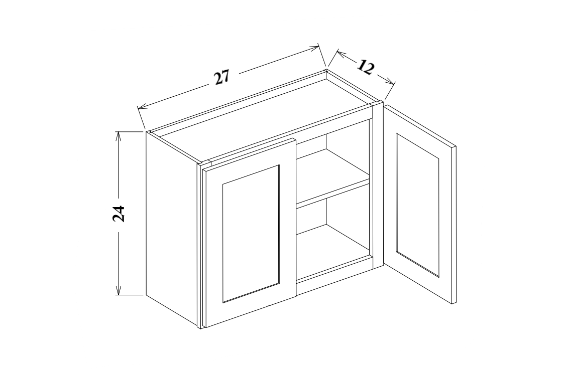 27" Wide Wall Cabinet